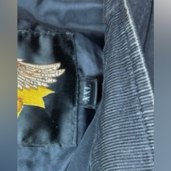 Vintage Harley-Davidson Men's XXL Nylon Racing Jacket Made in USA Black & Orange - Picture 6 of 9